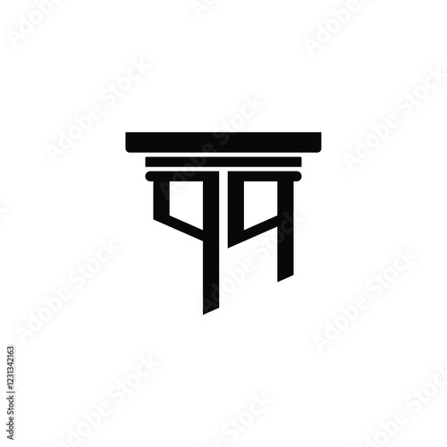 QQ monogram logo design letter text name symbol monochrome logotype alphabet character simple logo