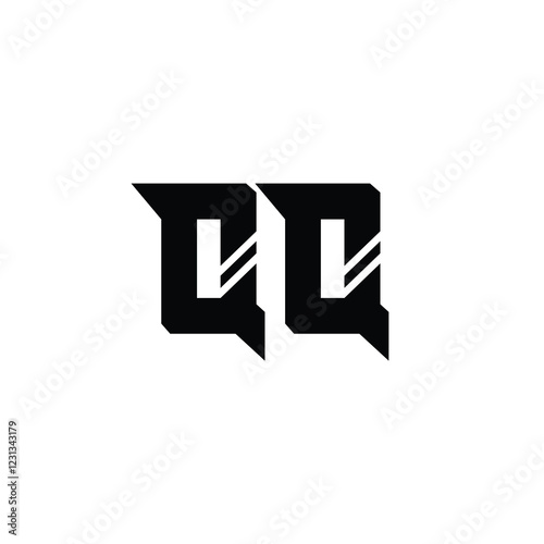 QQ monogram logo design letter text name symbol monochrome logotype alphabet character simple logo