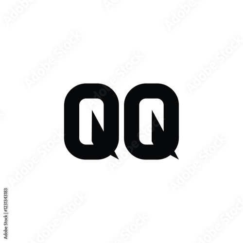 QQ monogram logo design letter text name symbol monochrome logotype alphabet character simple logo