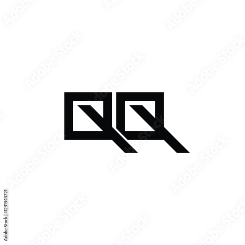 QQ monogram logo design letter text name symbol monochrome logotype alphabet character simple logo