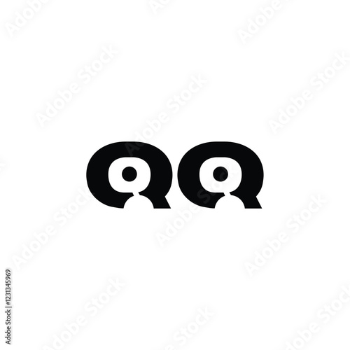 QQ monogram logo design letter text name symbol monochrome logotype alphabet character simple logo