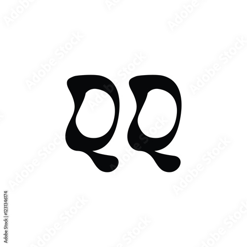 QQ monogram logo design letter text name symbol monochrome logotype alphabet character simple logo