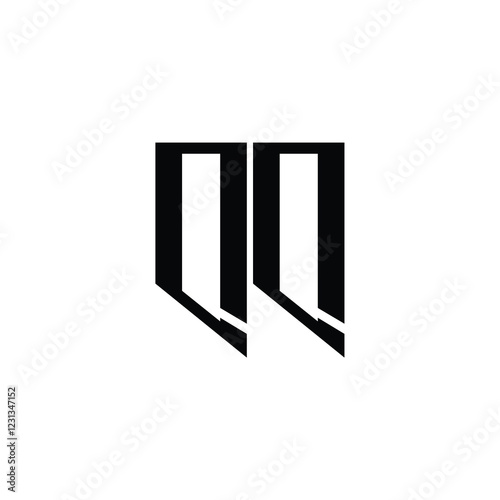 QQ monogram logo design letter text name symbol monochrome logotype alphabet character simple logo