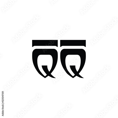 QQ monogram logo design letter text name symbol monochrome logotype alphabet character simple logo