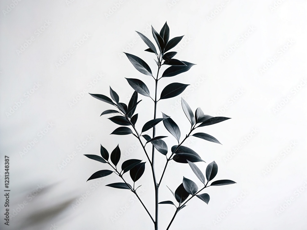 Fototapeta premium Isolated Green Plant against White Background