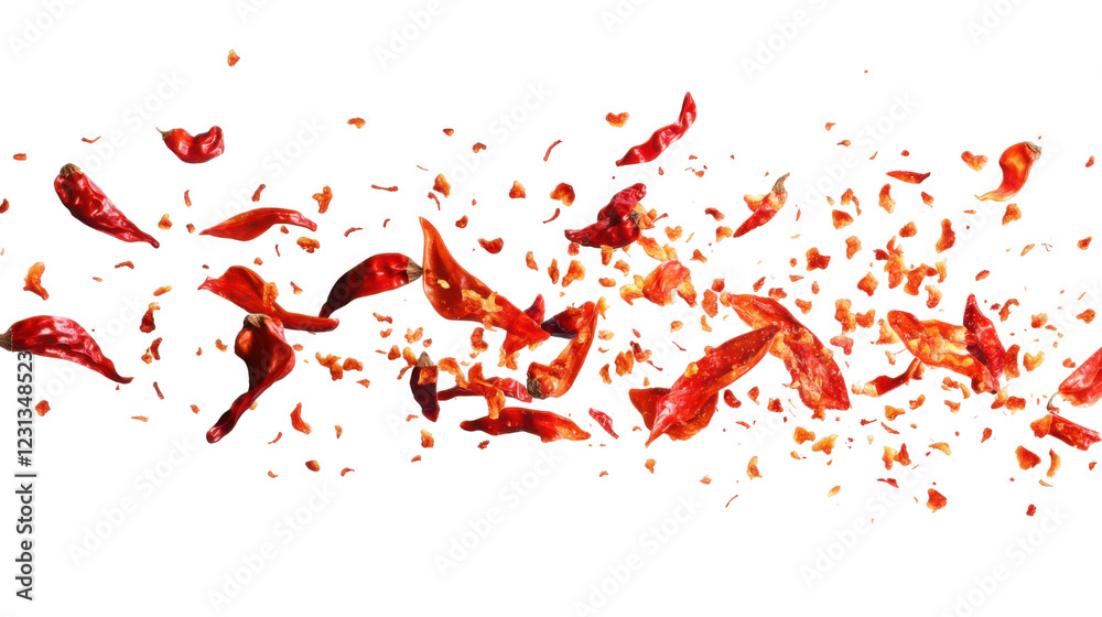 Obraz premium Red hot chili peppers isolated on white background 