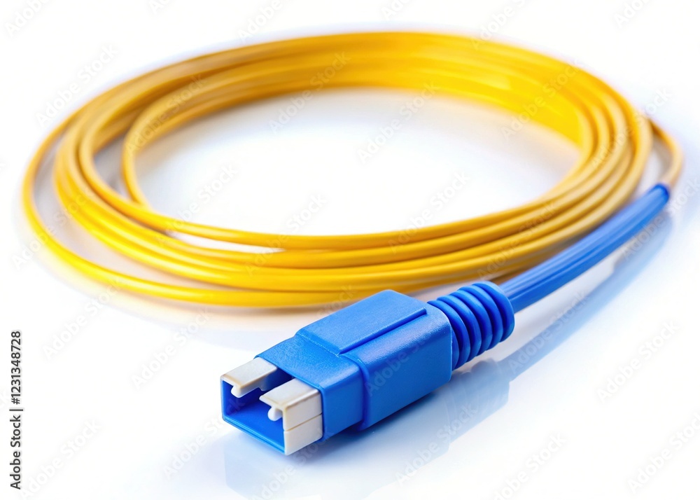 Minimalist Blue Fiber Optic Patch Cord, Single Mode LC Connector Minimalist Blue Fiber Optic Patch Cord, Single Mode LC Connector