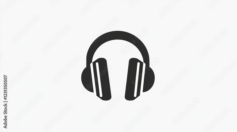 Modern Glyph Headphones Icon: Clean, Simple, Upscaled Design for Digital Projects ui ux audio music Modern Glyph Headphones Icon: Clean, Simple, Upscaled Design for Digital Projects ui ux audio music