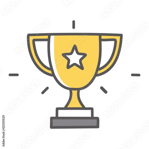 Champion Trophy Icon - Vector Design