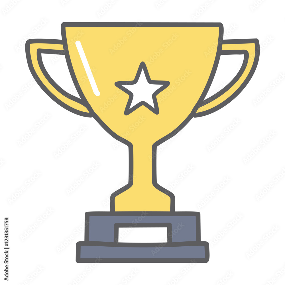 Champion Trophy Icon - Vector Design Champion Trophy Icon - Vector Design