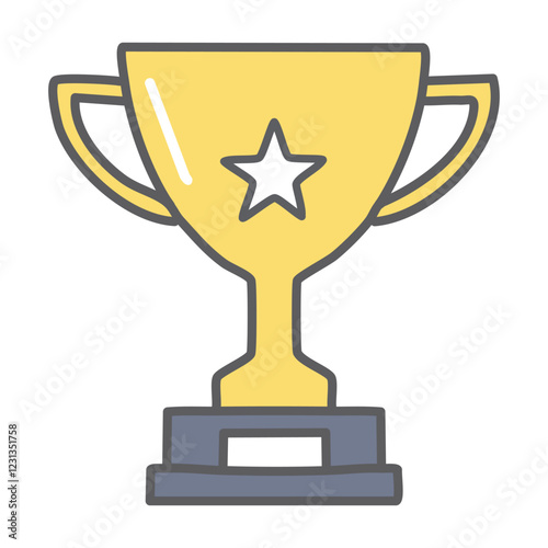 Champion Trophy Icon - Vector Design