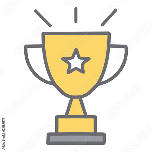 Champion Trophy Icon - Vector Design