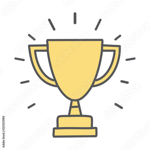 Champion Trophy Icon - Vector Design