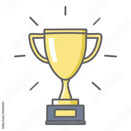 Champion Trophy Icon - Vector Design