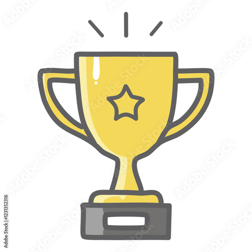 Champion Trophy Icon - Vector Design
