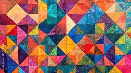 Abstract Colorful Triangle Pattern Background