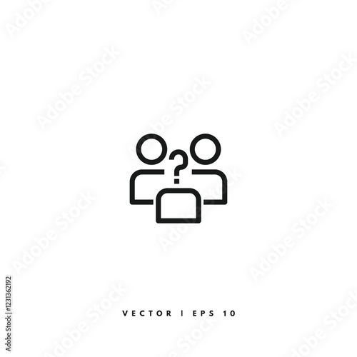 Who's Guessing Icon. Editable Stroke