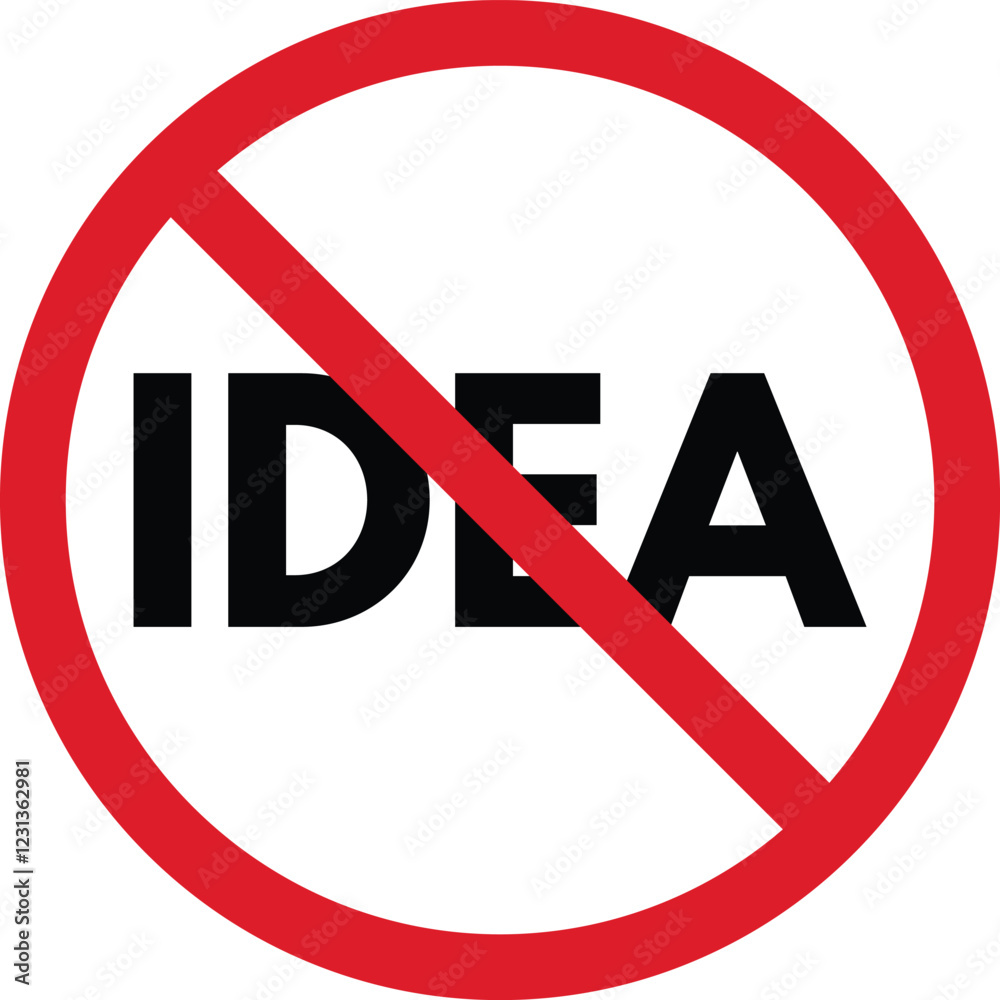 No idea sign isolated on white background . Vector illustration No idea sign isolated on white background . Vector illustration