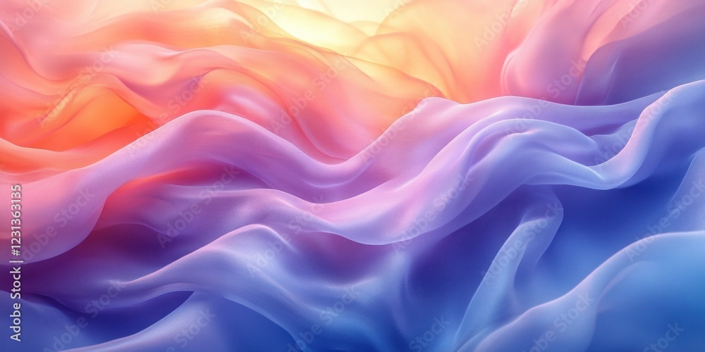 Pastel Smooth Abstract Silk Texture with Curved Shapes and Gentle Gradients Pastel Smooth Abstract Silk Texture with Curved Shapes and Gentle Gradients