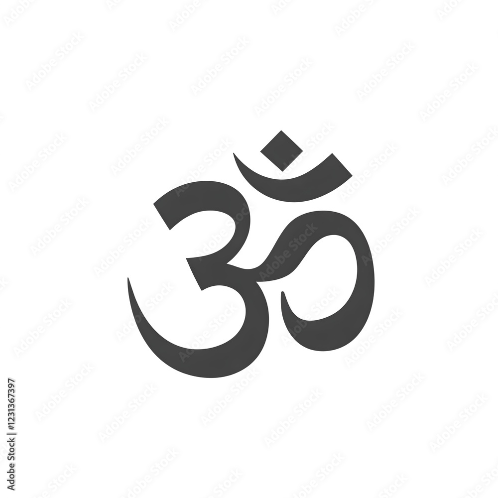 black and white om symbol icon vector illustration yoga meditation spiritual sign isolated on white background black and white om symbol icon vector illustration yoga meditation spiritual sign isolated on white background