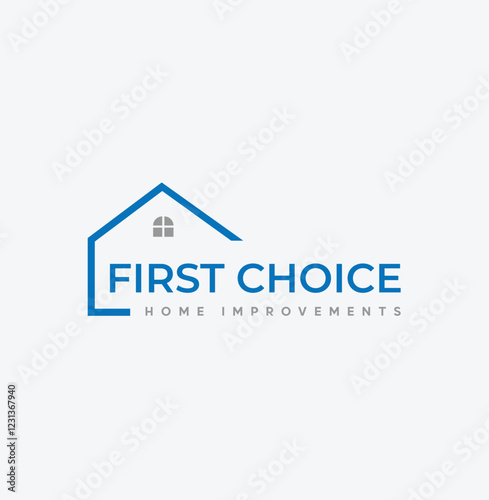 Minimalist House Logo - Real Estate Branding Symbol
