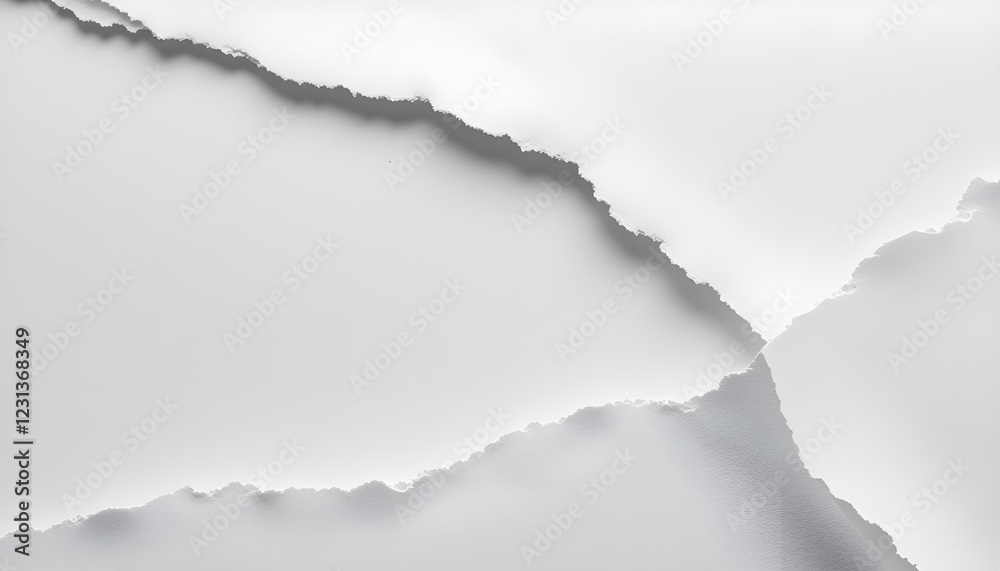 Torn White Paper Texture Background with Abstract Design Torn White Paper Texture Background with Abstract Design