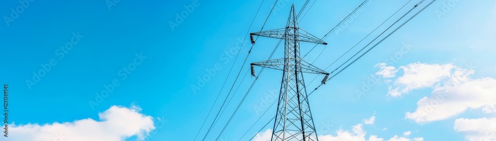 Building Mental Resilience and Energy, Power lines against a bright blue sky with scattered clouds. Building Mental Resilience and Energy, Power lines against a bright blue sky with scattered clouds.
