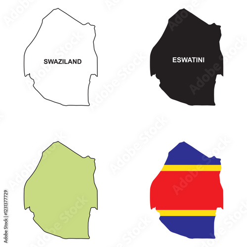 map of swaziland region  design