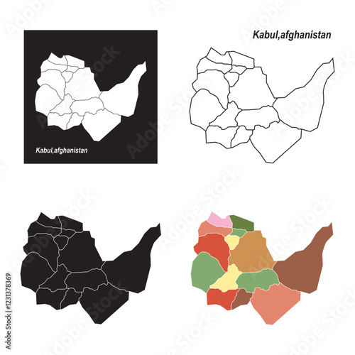 Map of Kabul, capital of Afghanistan