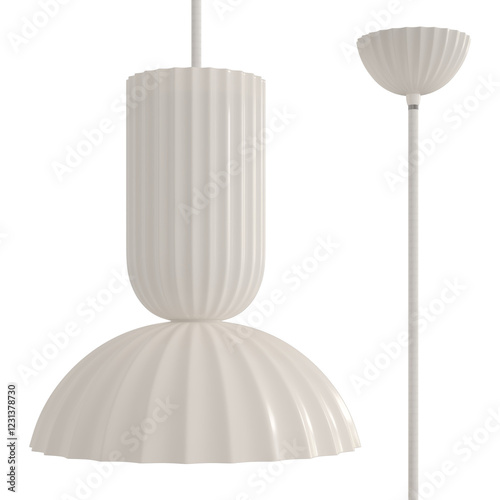 cut out interior modern lamp - with white background - elegant style -minimal pendant light