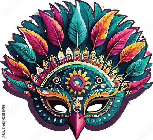 Mardi grass venetian carnival mask.