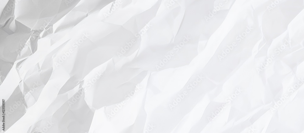 Obraz premium Abstract White Crumpled Paper Texture Background High Resolution