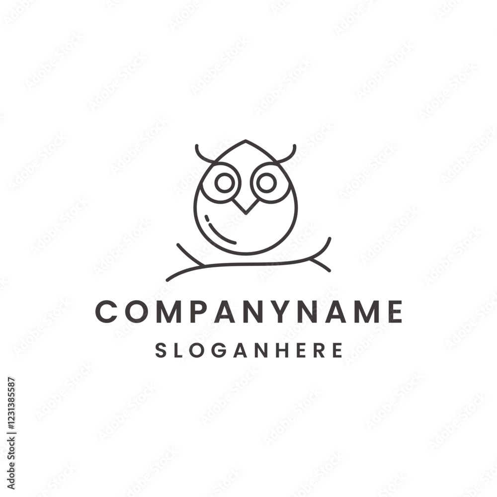 Owl logo design template vector illustration on white background Owl logo design template vector illustration on white background