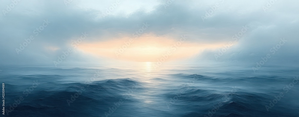 Minimalist Abstract Landscape Dreamlike Atmosphere Soft Hues