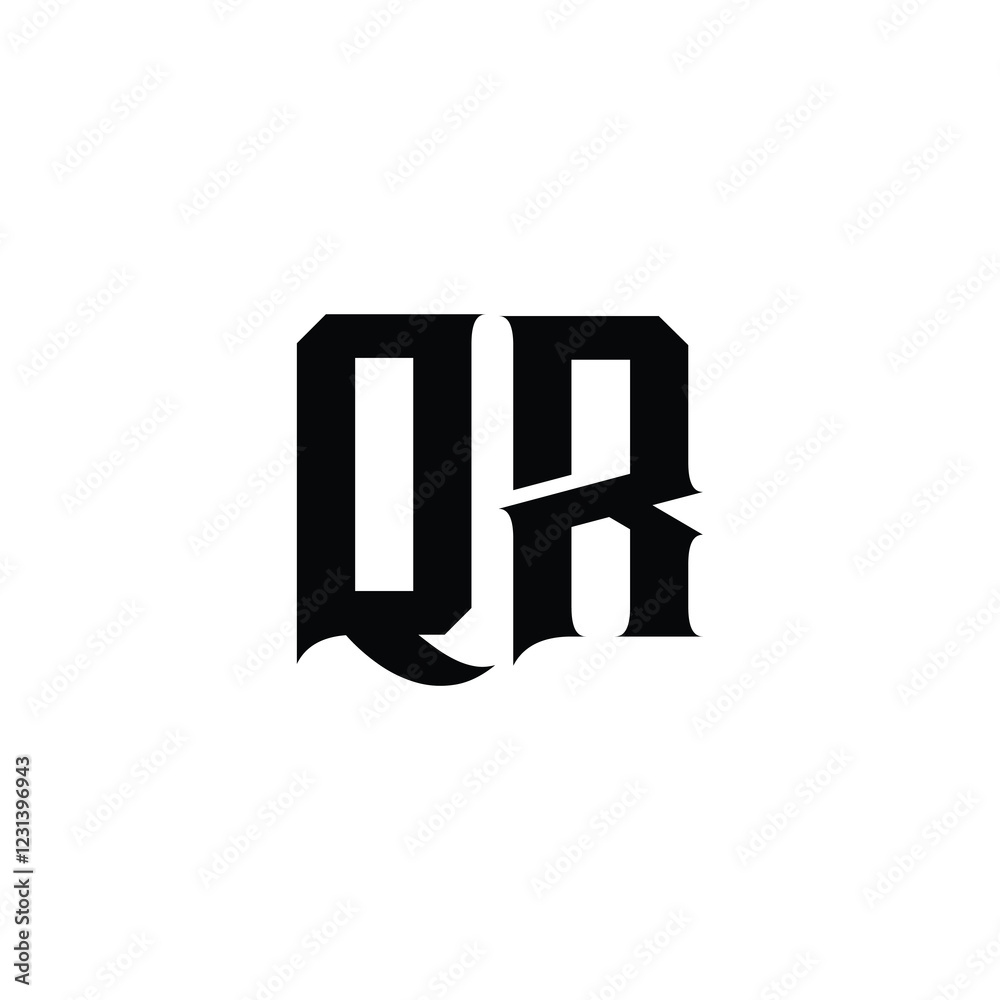 QR monogram logo design letter text name symbol monochrome logotype alphabet character simple logo QR monogram logo design letter text name symbol monochrome logotype alphabet character simple logo