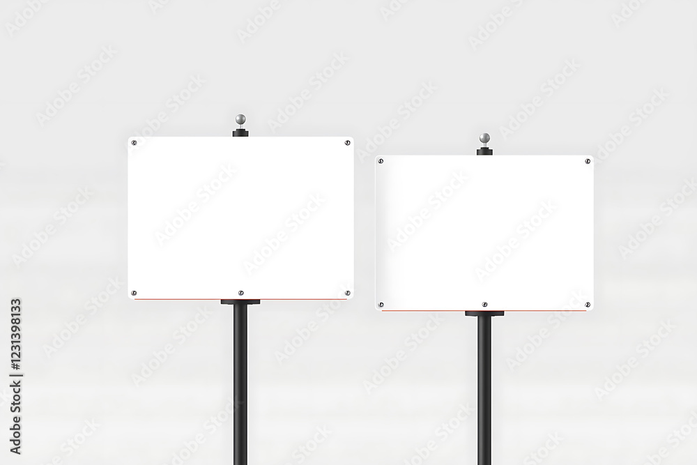 Blank billboard mockup ready for new advertisements Blank billboard mockup ready for new advertisements