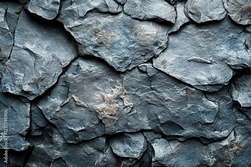 Close up image of a natural rock wall with texture and variation in colors and patterns
