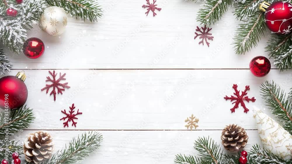 christmas background christmas decorating elemen seamless looping overlay 4k virtual video animation background