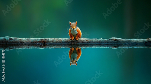 Cairngorms National Park: A Curious Red Squirrel Poses on a Log cute nuts tree wild forest animal   