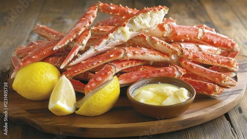 Delicious Snow Crab Legs with Lemon and Butter Sauce