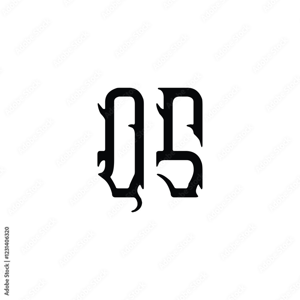 QS monogram logo design letter text name symbol monochrome logotype alphabet character simple logo QS monogram logo design letter text name symbol monochrome logotype alphabet character simple logo
