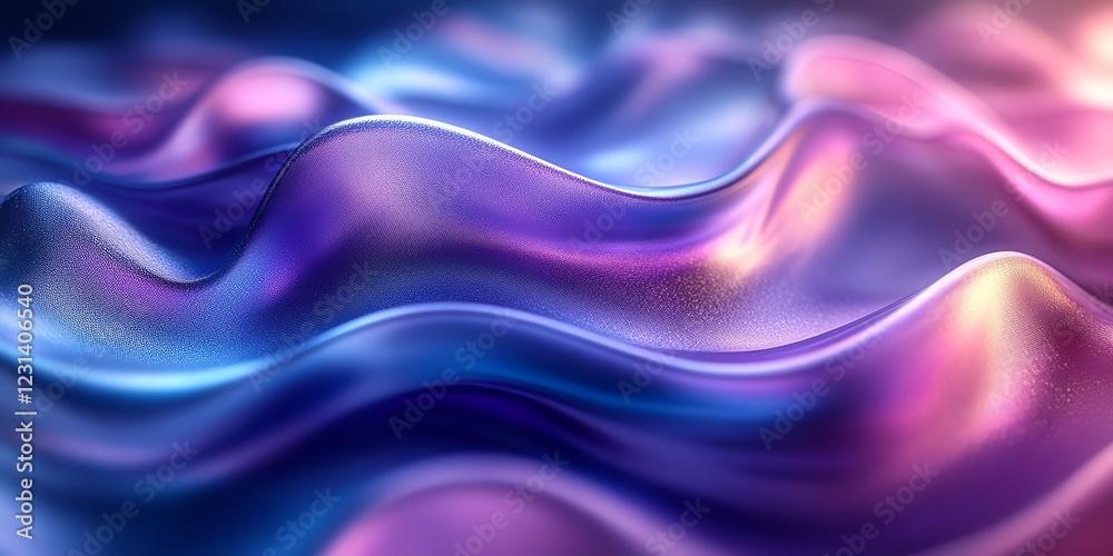 custom made wallpaper toronto digitalStunning 3D render of glossy metallic blue and purple abstract shapes with smooth curves, set against a dark background, perfect for modern and futuristic designs