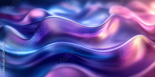 Wallpaper Mural Stunning 3D render of glossy metallic blue and purple abstract shapes with smooth curves, set against a dark background, perfect for modern and futuristic designs Torontodigital.ca