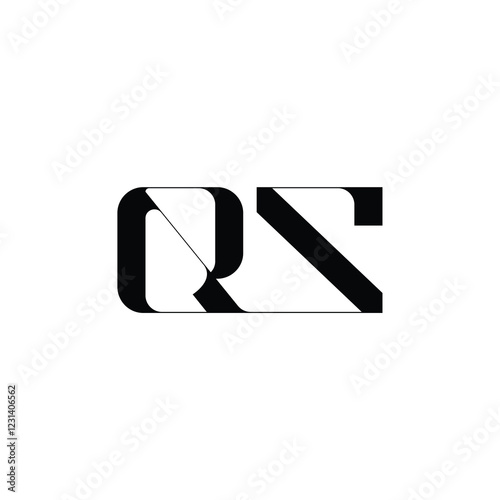 QS monogram logo design letter text name symbol monochrome logotype alphabet character simple logo