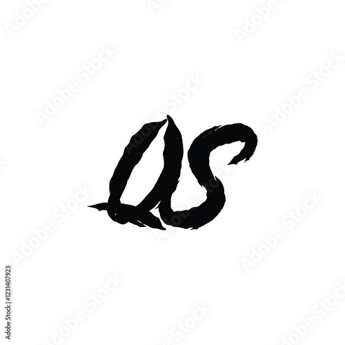 QS monogram logo design letter text name symbol monochrome logotype alphabet character simple logo