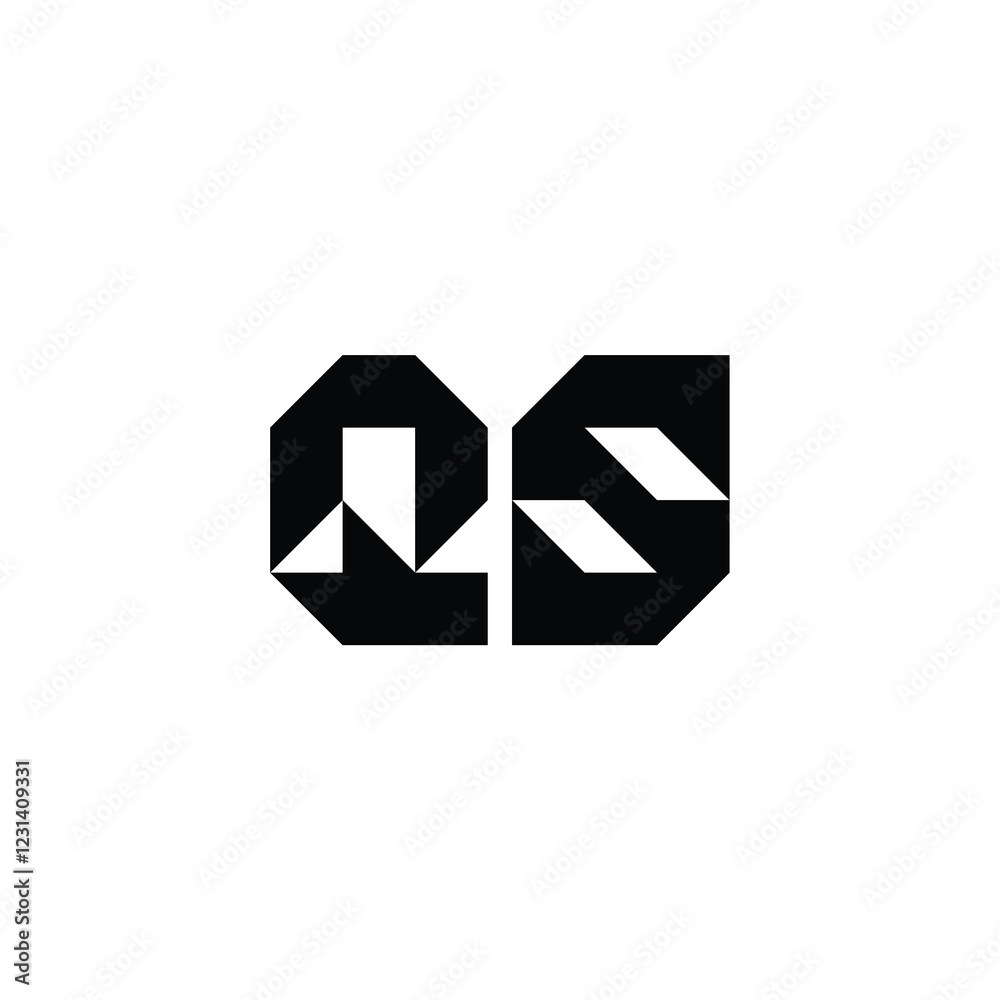 QS monogram logo design letter text name symbol monochrome logotype alphabet character simple logo QS monogram logo design letter text name symbol monochrome logotype alphabet character simple logo