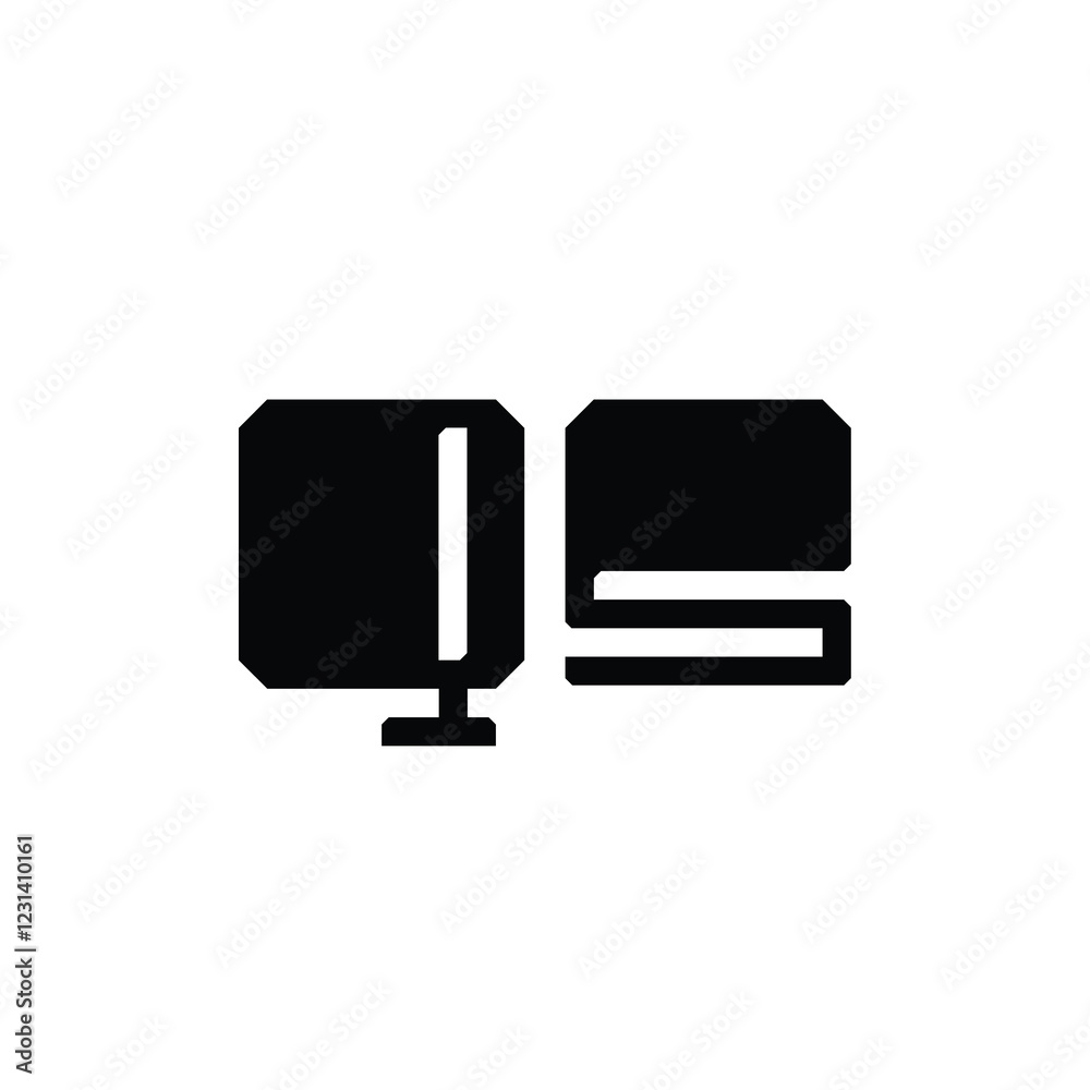 QS monogram logo design letter text name symbol monochrome logotype alphabet character simple logo QS monogram logo design letter text name symbol monochrome logotype alphabet character simple logo