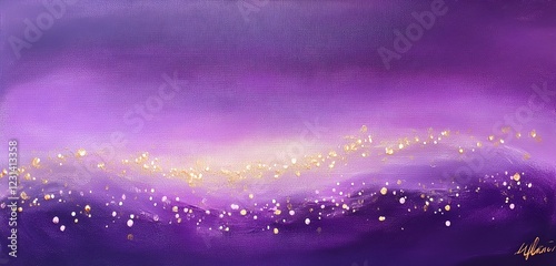 A dreamy purple and lavender gradient with soft bokeh lights scattered across the canvas photo