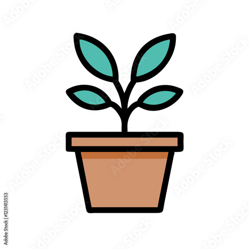 plant pot icon design