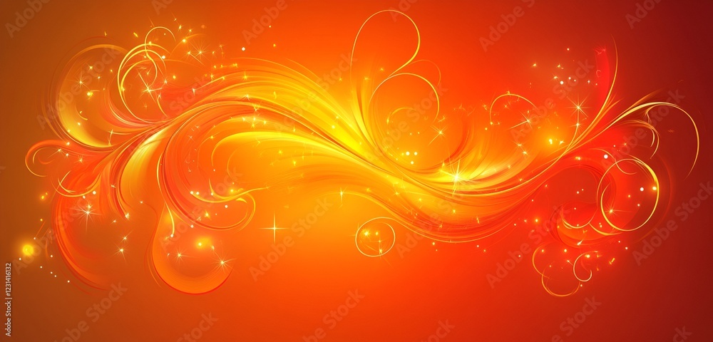 A dynamic orange and red gradient background with glowing effects and abstract swirls A dynamic orange and red gradient background with glowing effects and abstract swirls